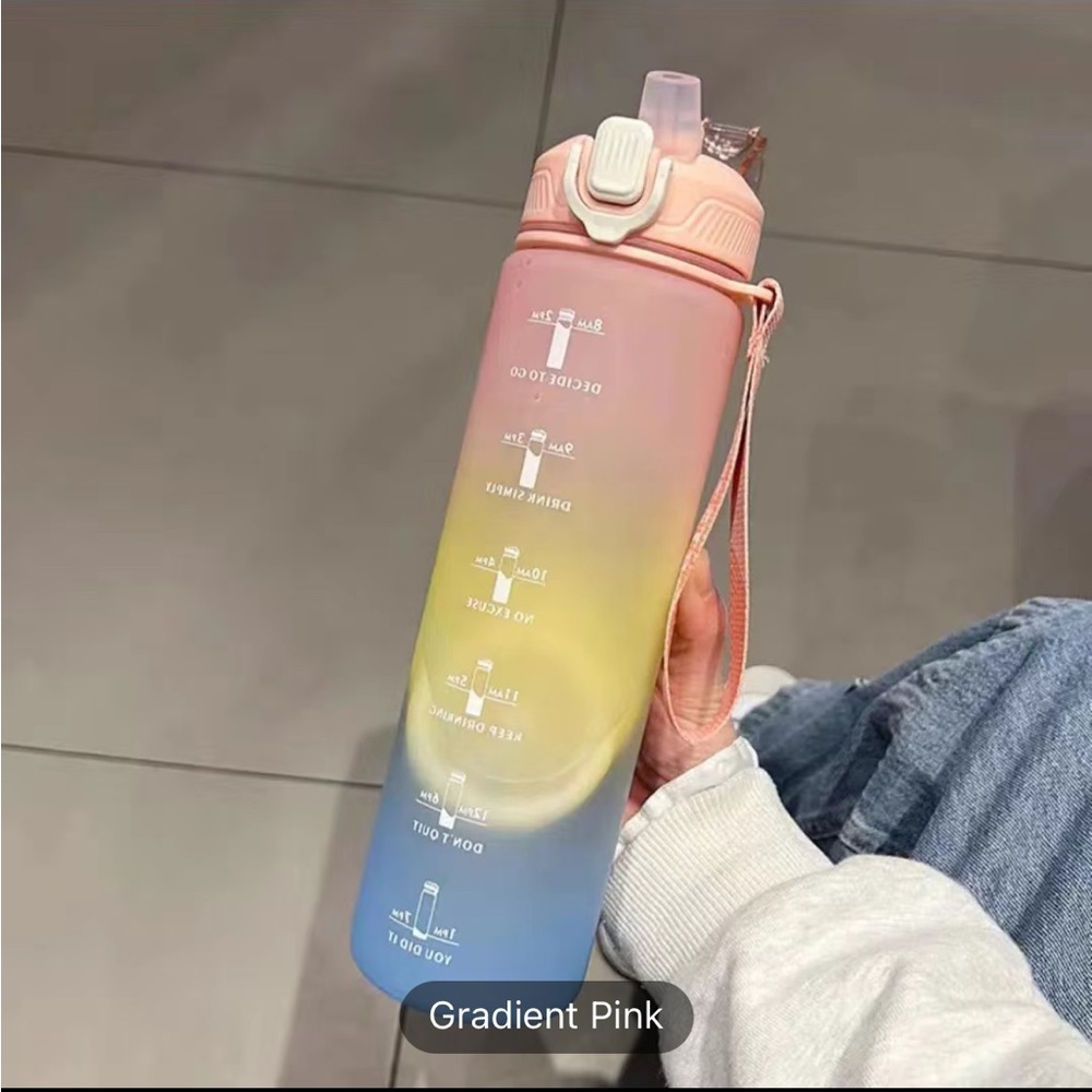 NWT Water Bottle Rainbow Colored and Morivates